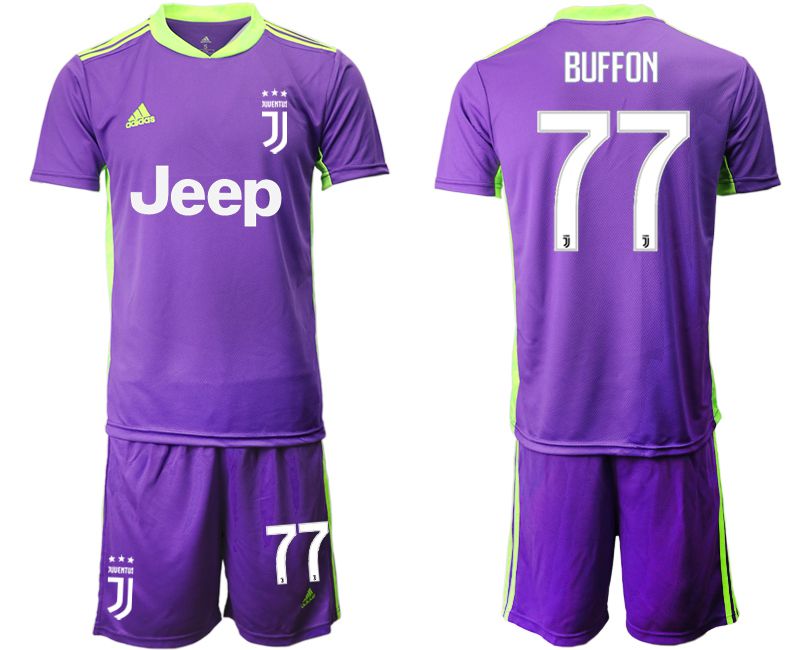 Men 2020-2021 club Juventus purple goalkeeper #77 Soccer Jerseys->juventus jersey->Soccer Club Jersey